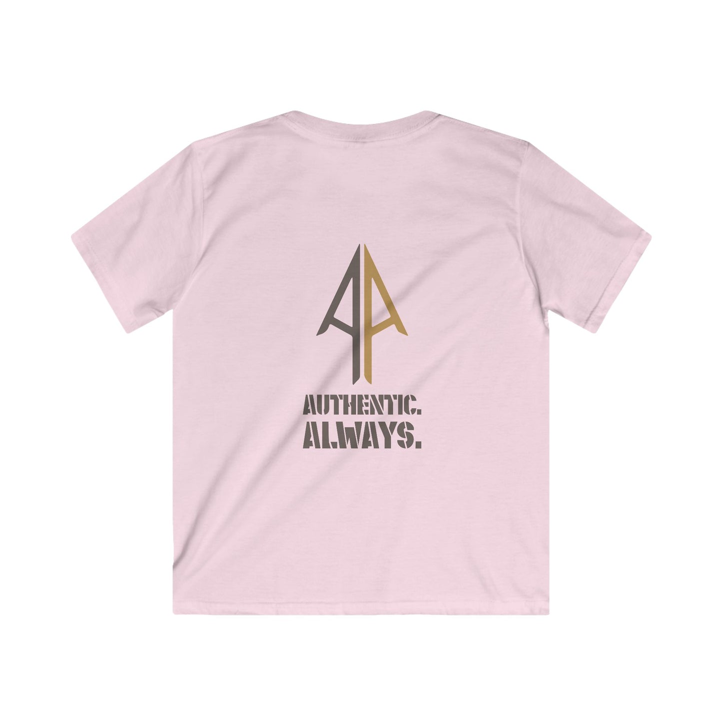 Kids Authentic. Always. Softstyle Tee – Arrow Edition (Grey & Brown)