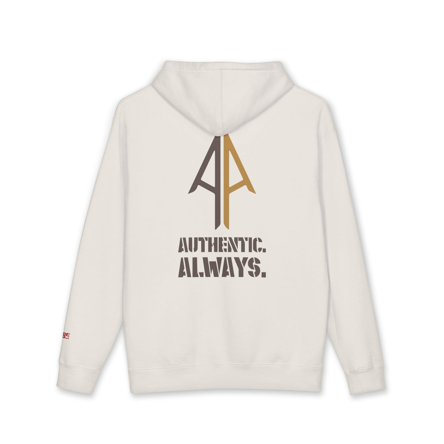 Authentic. Always. Heavyweight Hoodie – Arrow Edition (Brown Two-Tone)