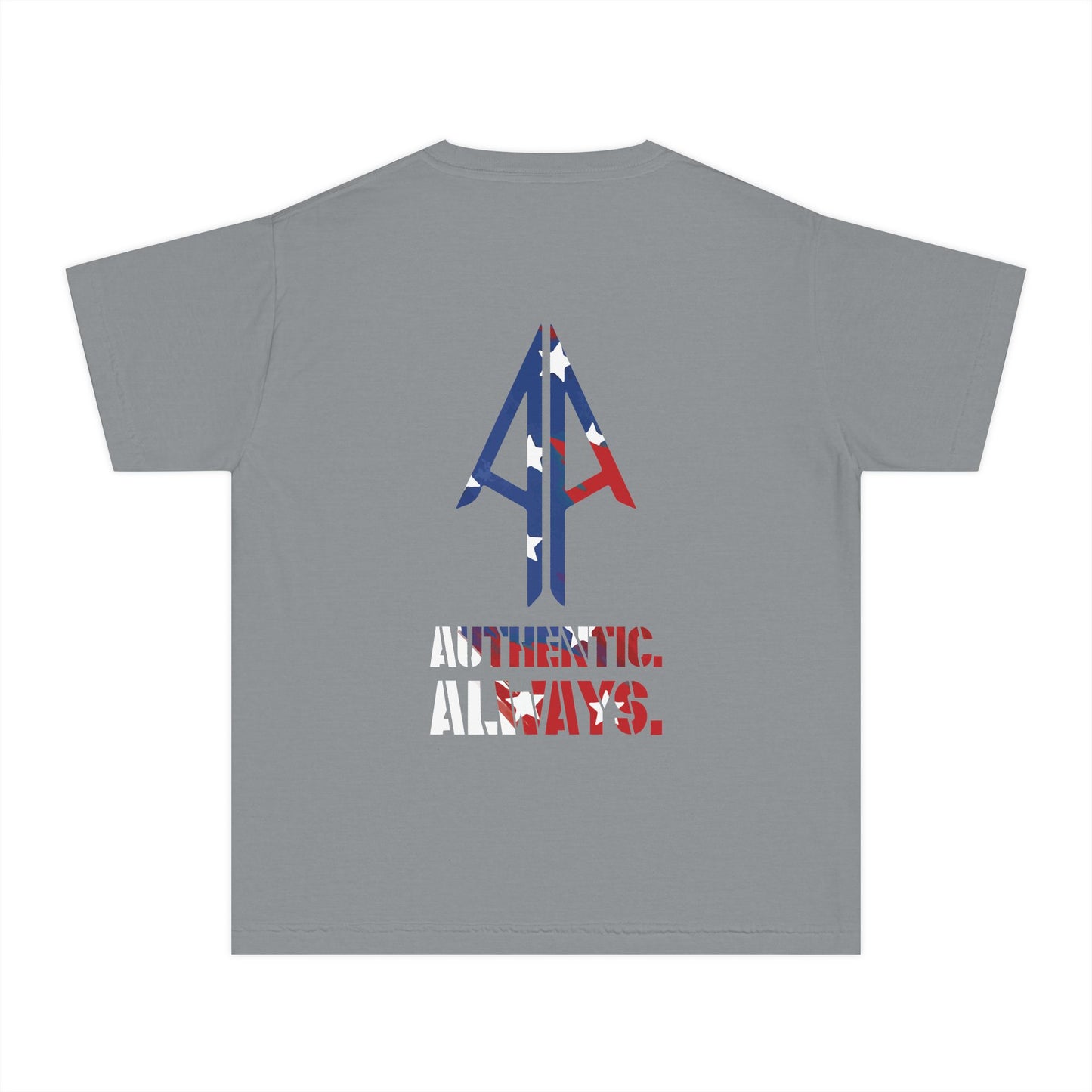 Youth Tee — Patriotic 'Authentic Ways' Arrow Graphic