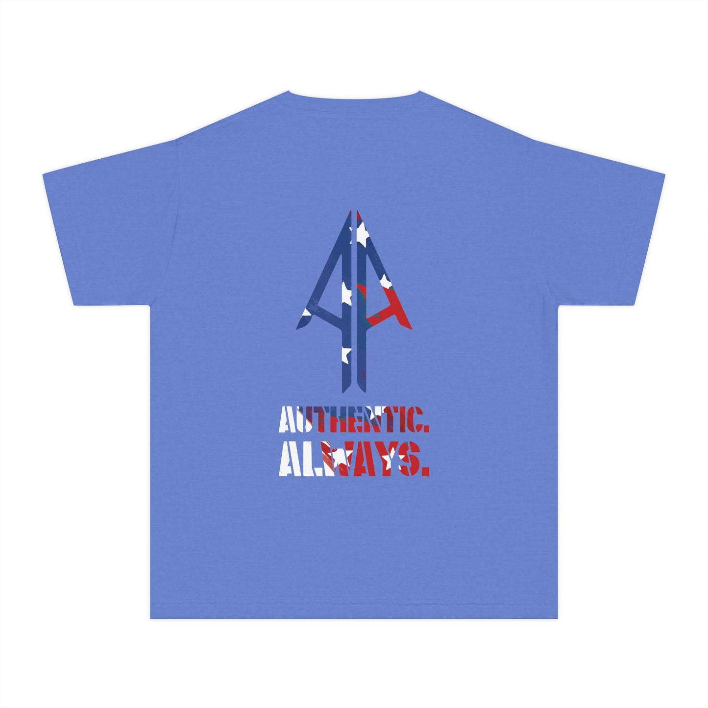 Youth Tee — Patriotic 'Authentic Ways' Arrow Graphic