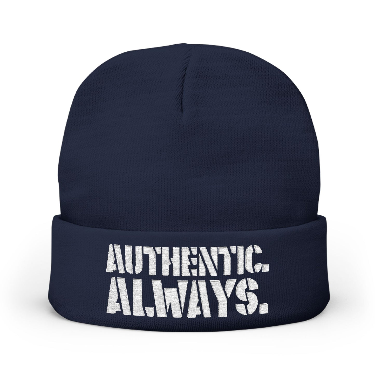 Authentic Always Knit Beanie, Cozy Winter Hat, Gift for Him/Her, Streetwear Beanie, Trendy Accessory, Fall Fashion Beanie