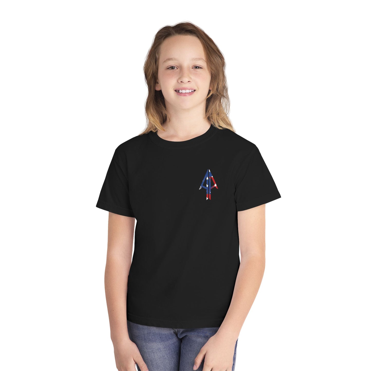 Youth Tee — Patriotic 'Authentic Ways' Arrow Graphic
