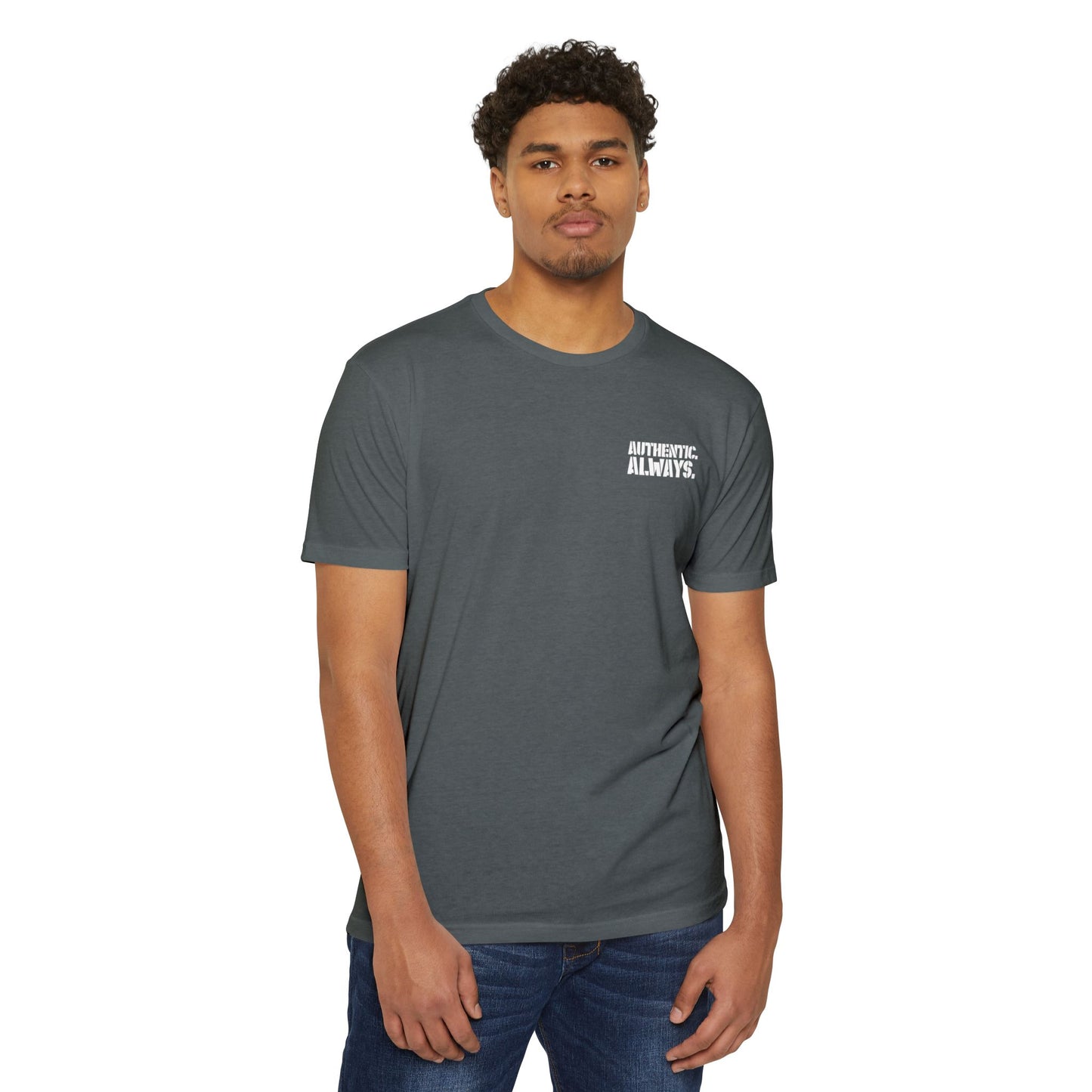 Authentic Always T-Shirt — American Flag Arrow Graphic Tee