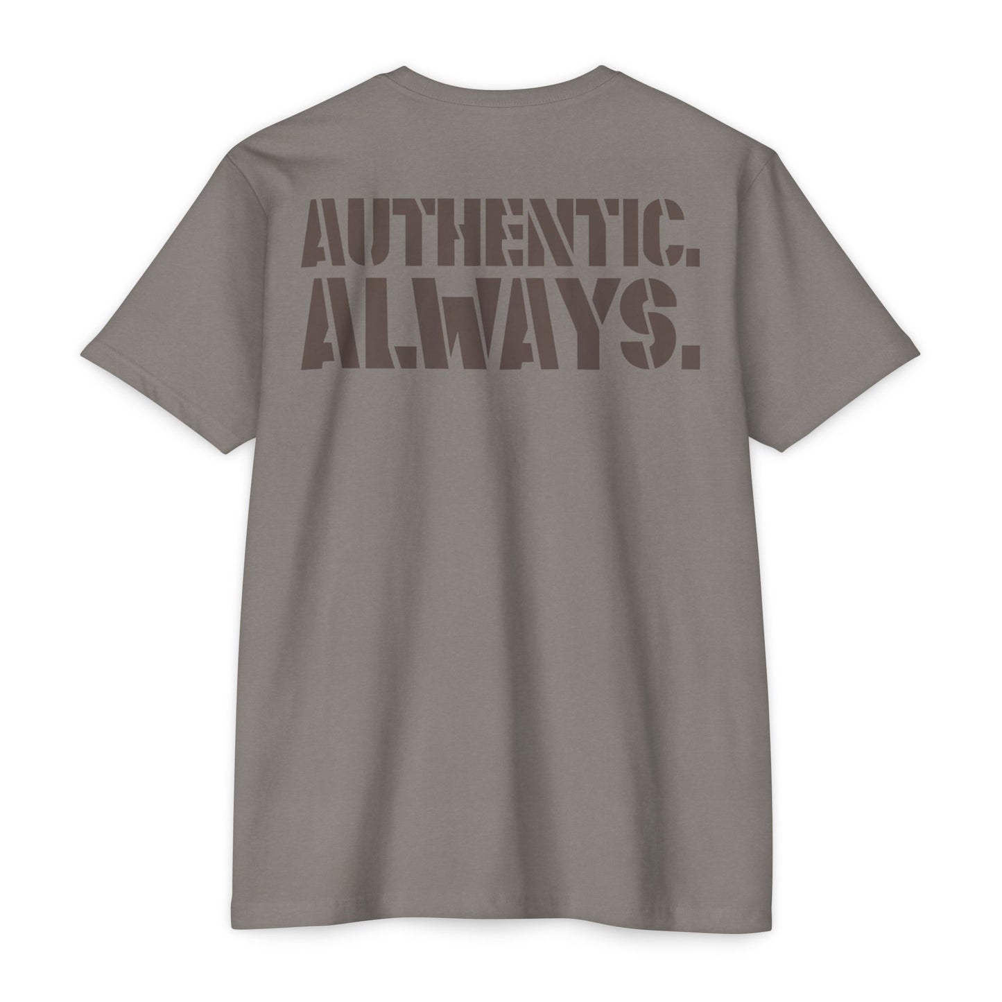 Unisex CVC Jersey Tee - Authentic Always, Casual Wear, Street Style, Unisex Fashion, Gift for Him or Her