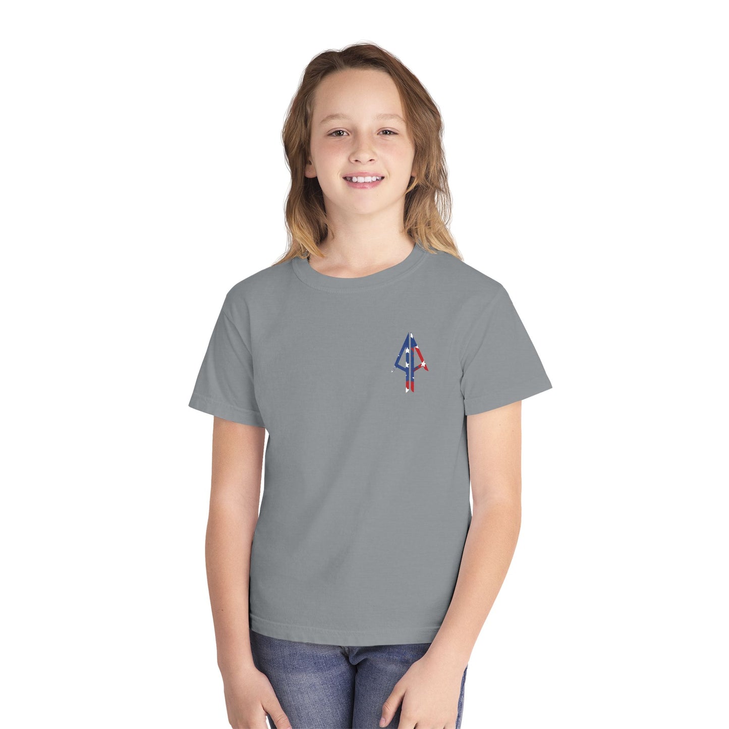 Youth Tee — Patriotic 'Authentic Ways' Arrow Graphic