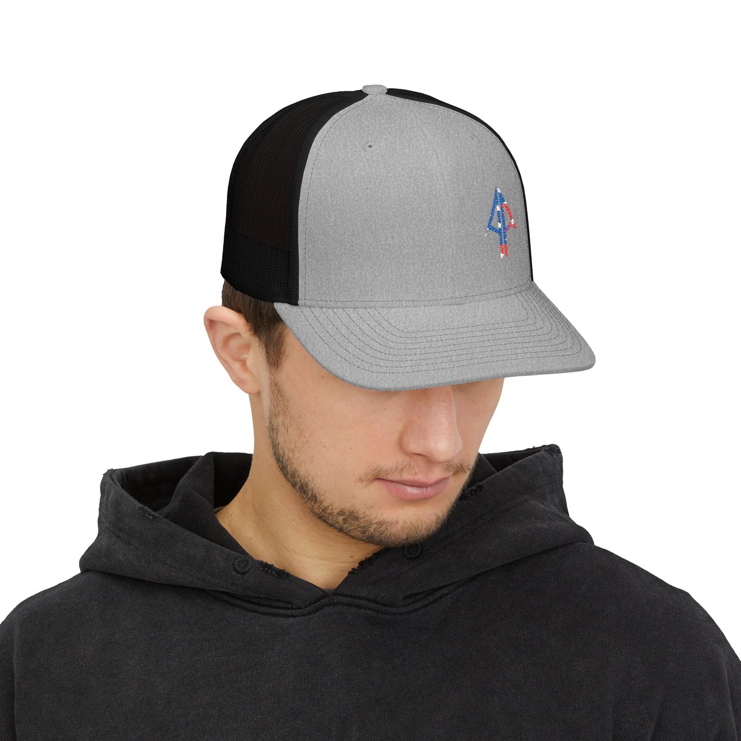 American Arrow Trucker Hat — Patriotic Snapback Cap