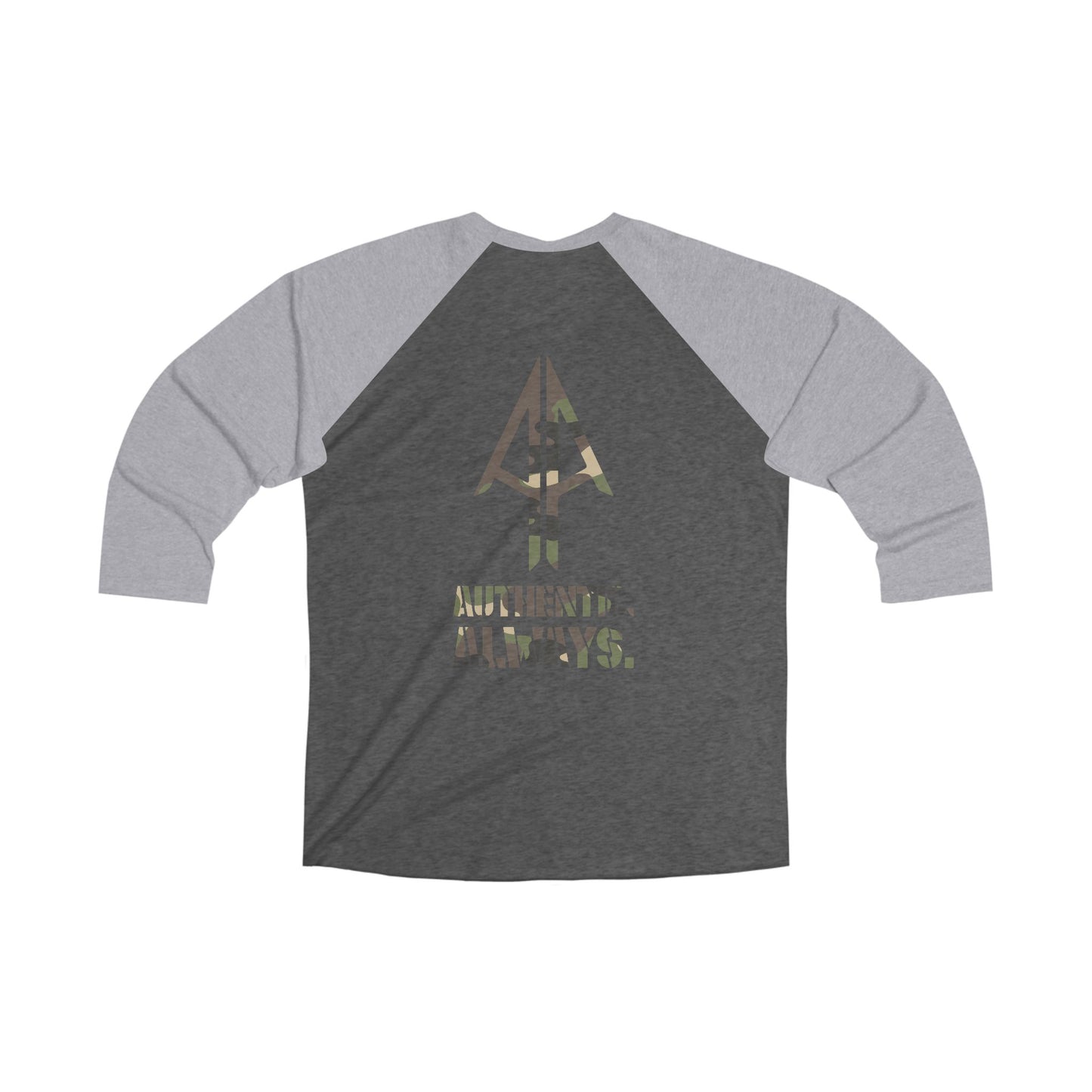 Raglan Tee — Camo Adventure Graphic (A-1 Camp Logo)