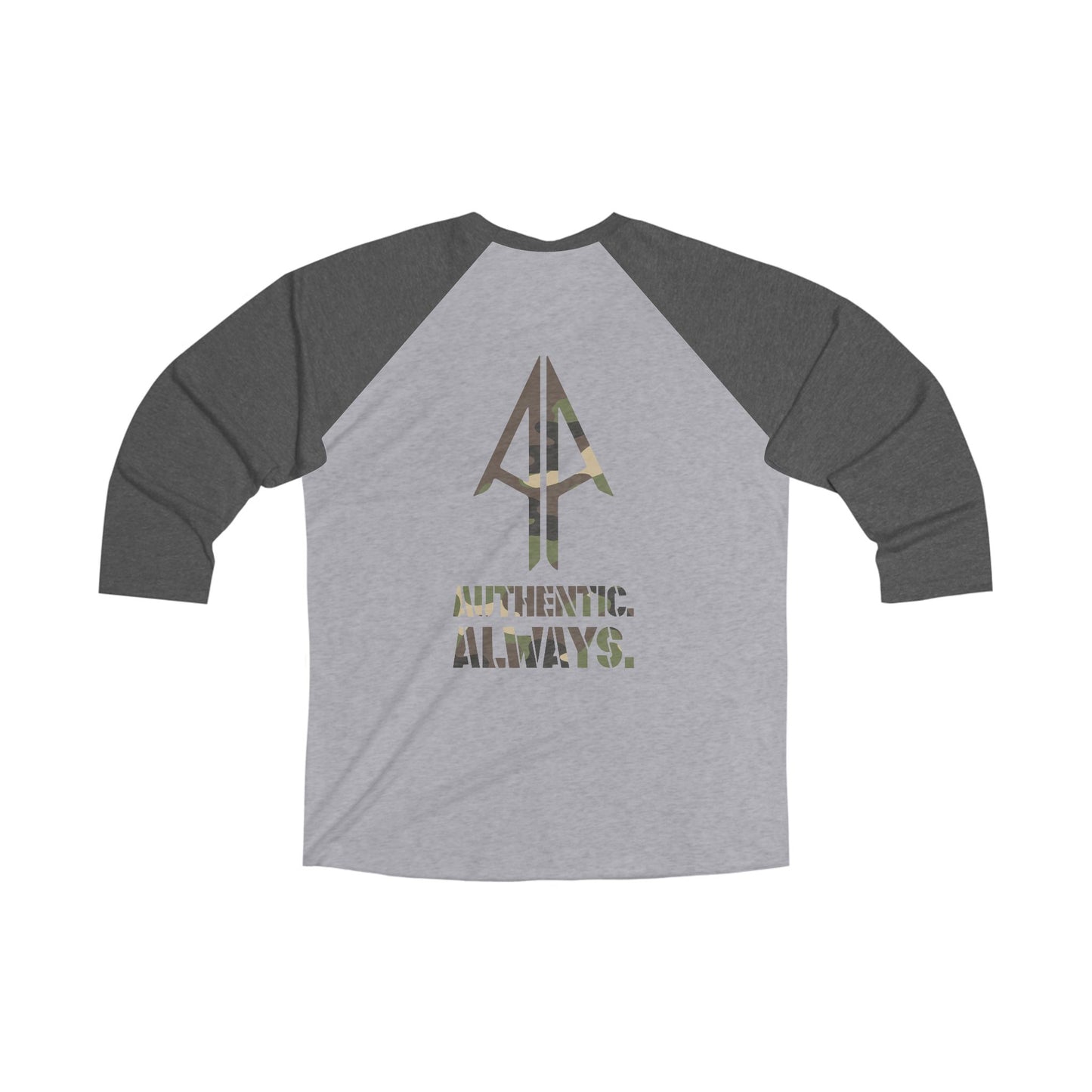 Raglan Tee — Camo Adventure Graphic (A-1 Camp Logo)