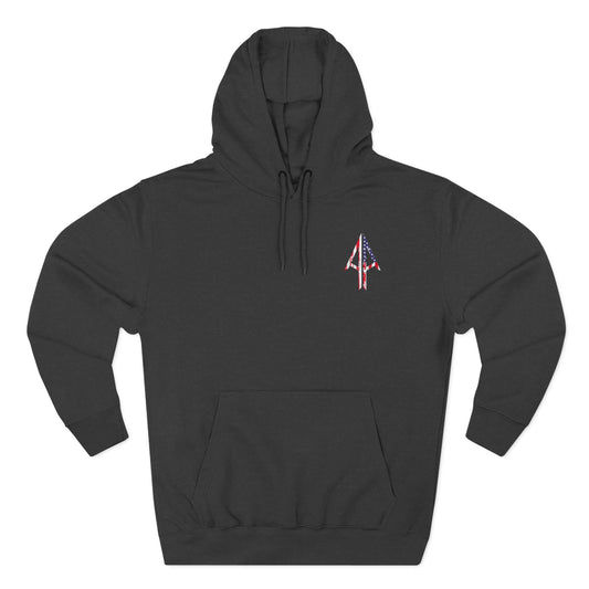 Authentic Always Hoodie — American Flag Arrow Fleece Pullover