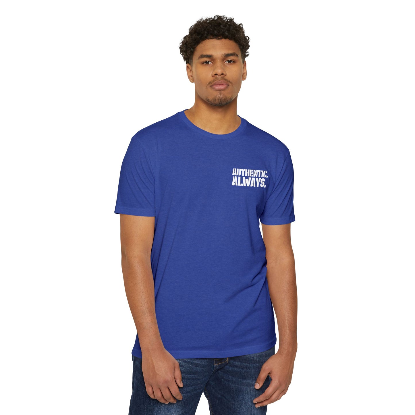 Authentic Always Unisex CVC Jersey T-shirt, Casual Tee, Graphic Shirt, Patriotic Top, Summer Outfit, Gift for Friends