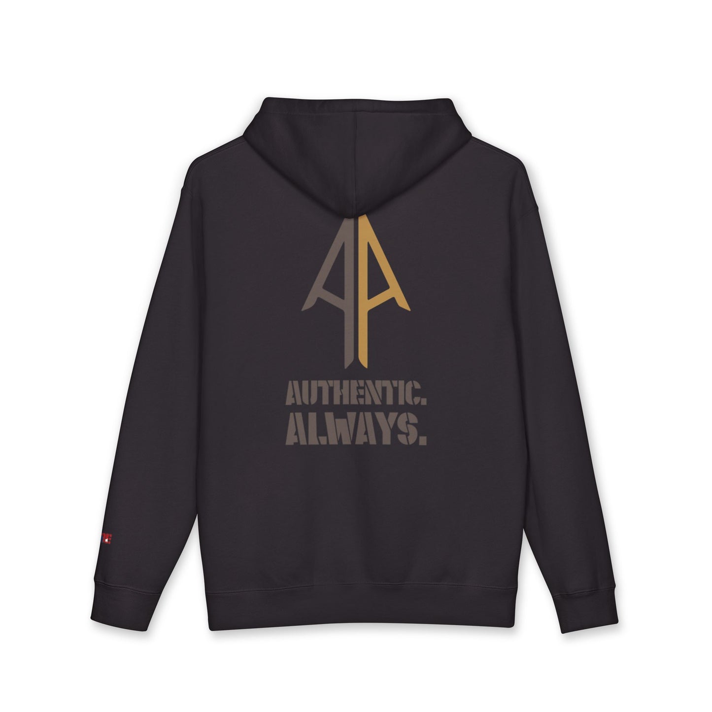 Authentic. Always. Heavyweight Hoodie – Arrow Edition (Brown Two-Tone)