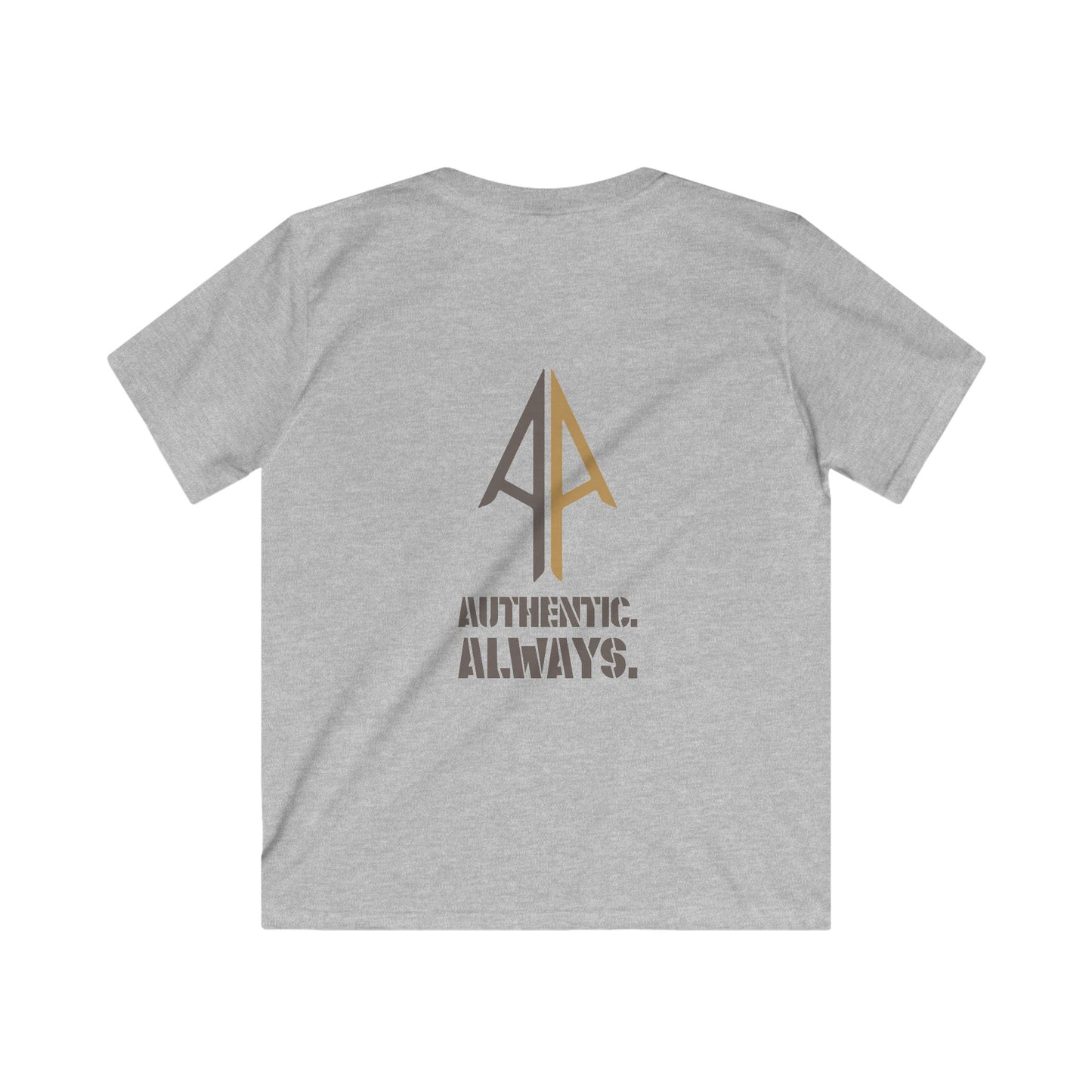Kids Authentic. Always. Softstyle Tee – Arrow Edition (Grey & Brown)