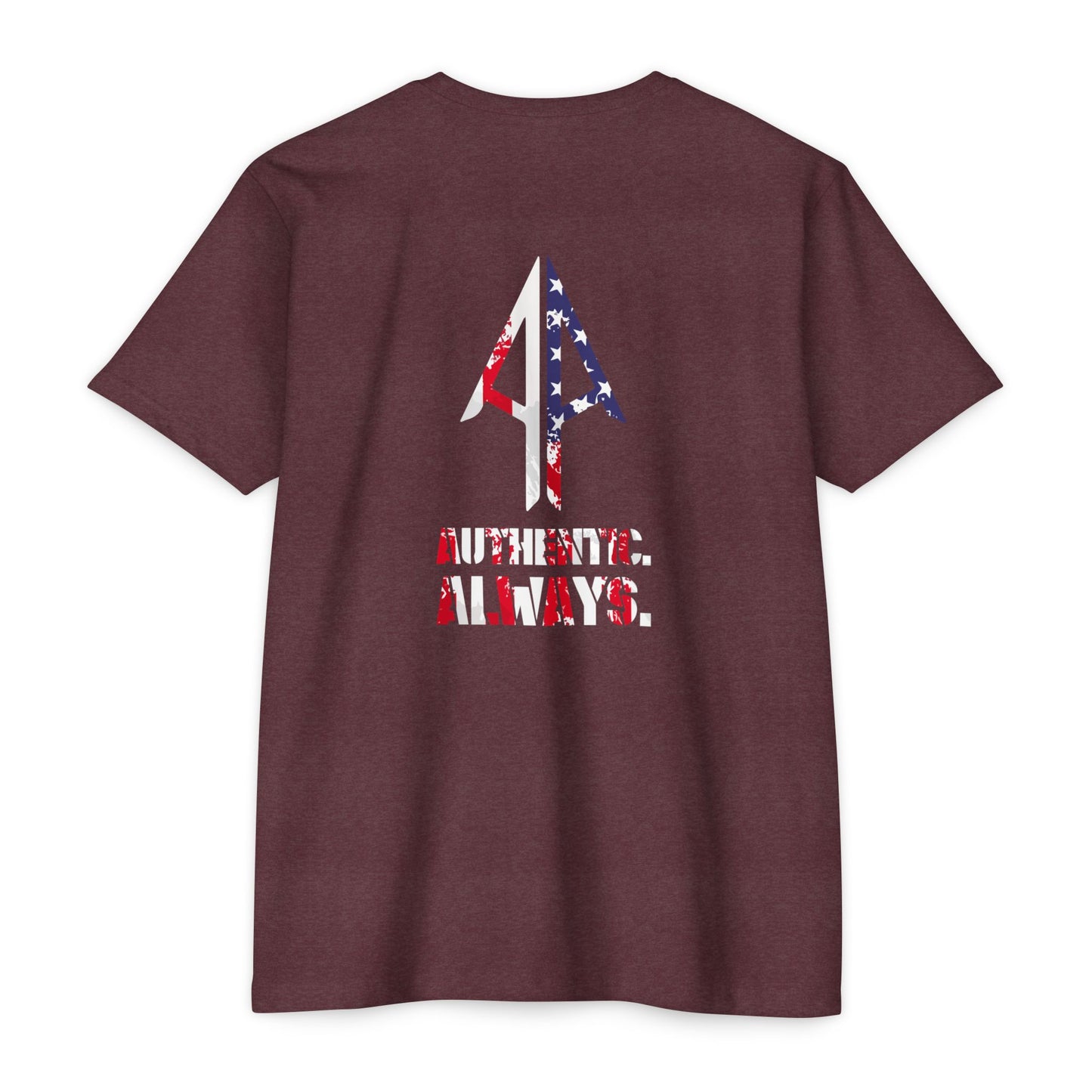 Authentic Always T-Shirt — American Flag Arrow Graphic Tee