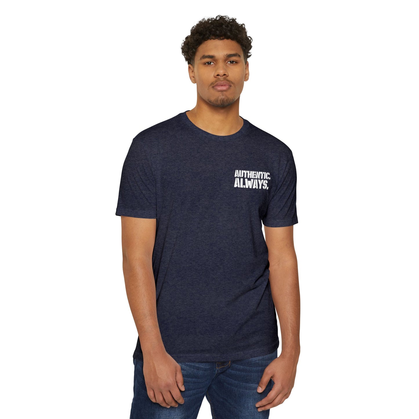 Authentic Always Unisex CVC Jersey T-shirt, Casual Tee, Graphic Shirt, Patriotic Top, Summer Outfit, Gift for Friends