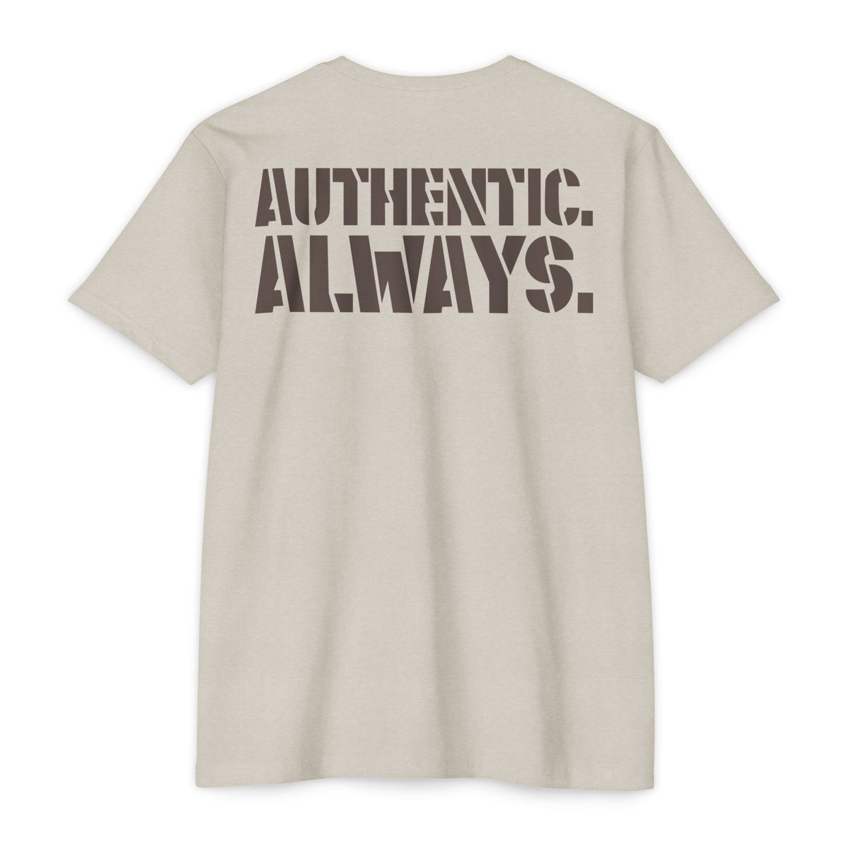 Unisex CVC Jersey Tee - Authentic Always, Casual Wear, Street Style, Unisex Fashion, Gift for Him or Her