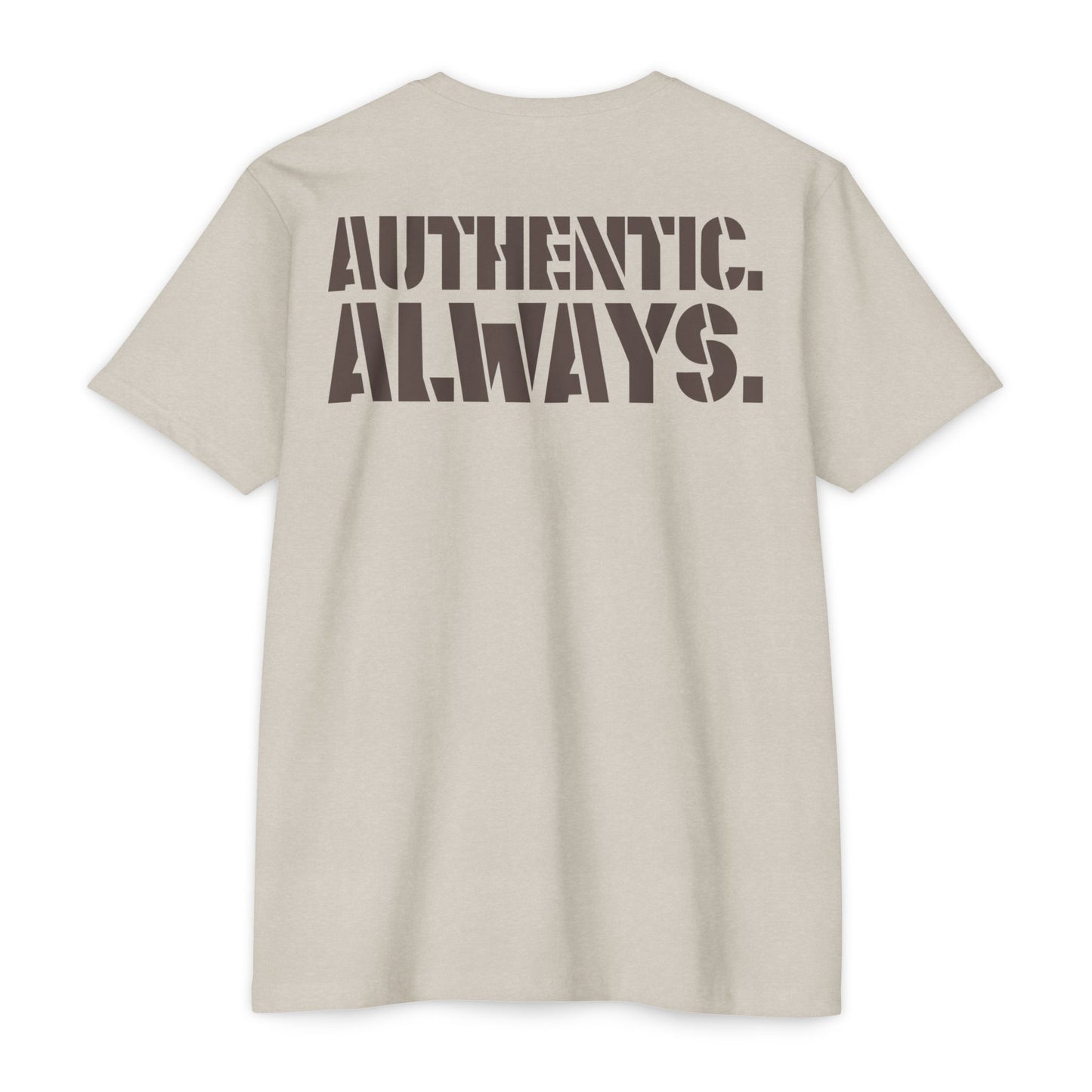 Unisex CVC Jersey Tee - Authentic Always, Casual Wear, Street Style, Unisex Fashion, Gift for Him or Her