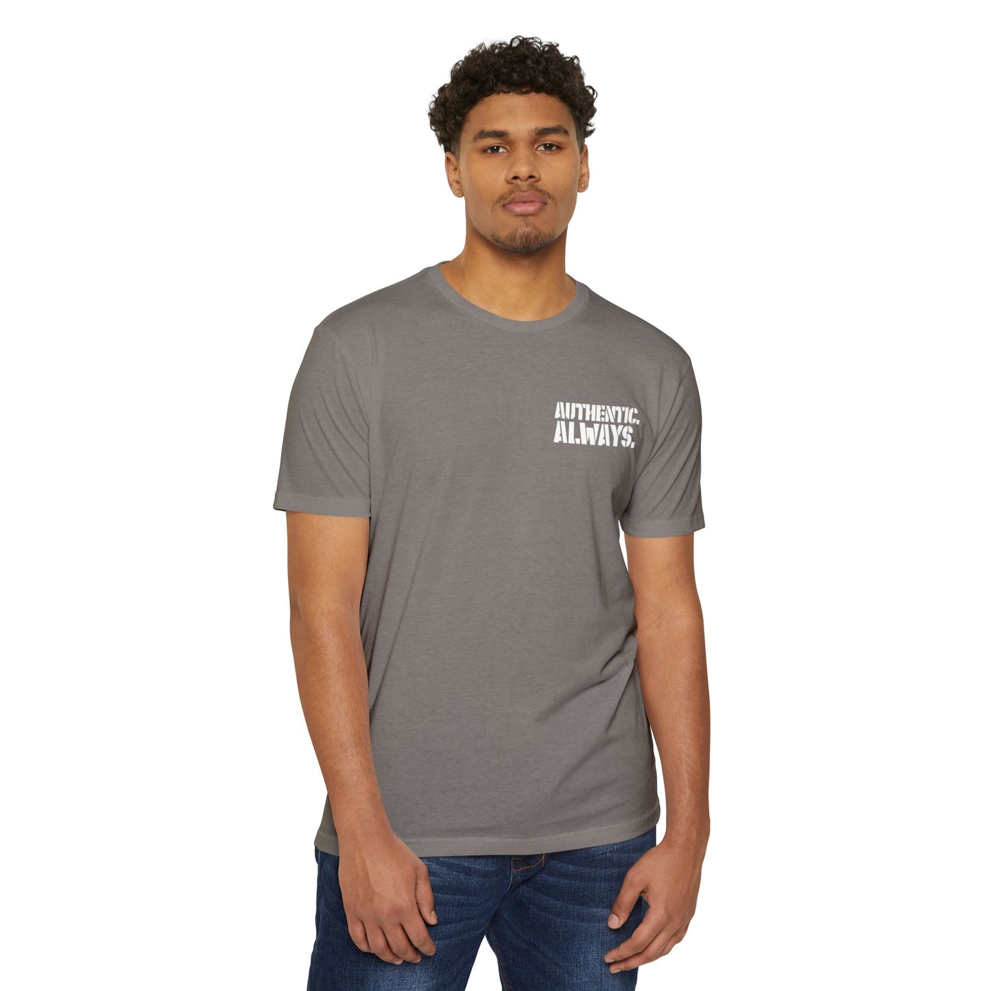 Authentic Always Unisex CVC Jersey T-shirt, Casual Tee, Graphic Shirt, Patriotic Top, Summer Outfit, Gift for Friends