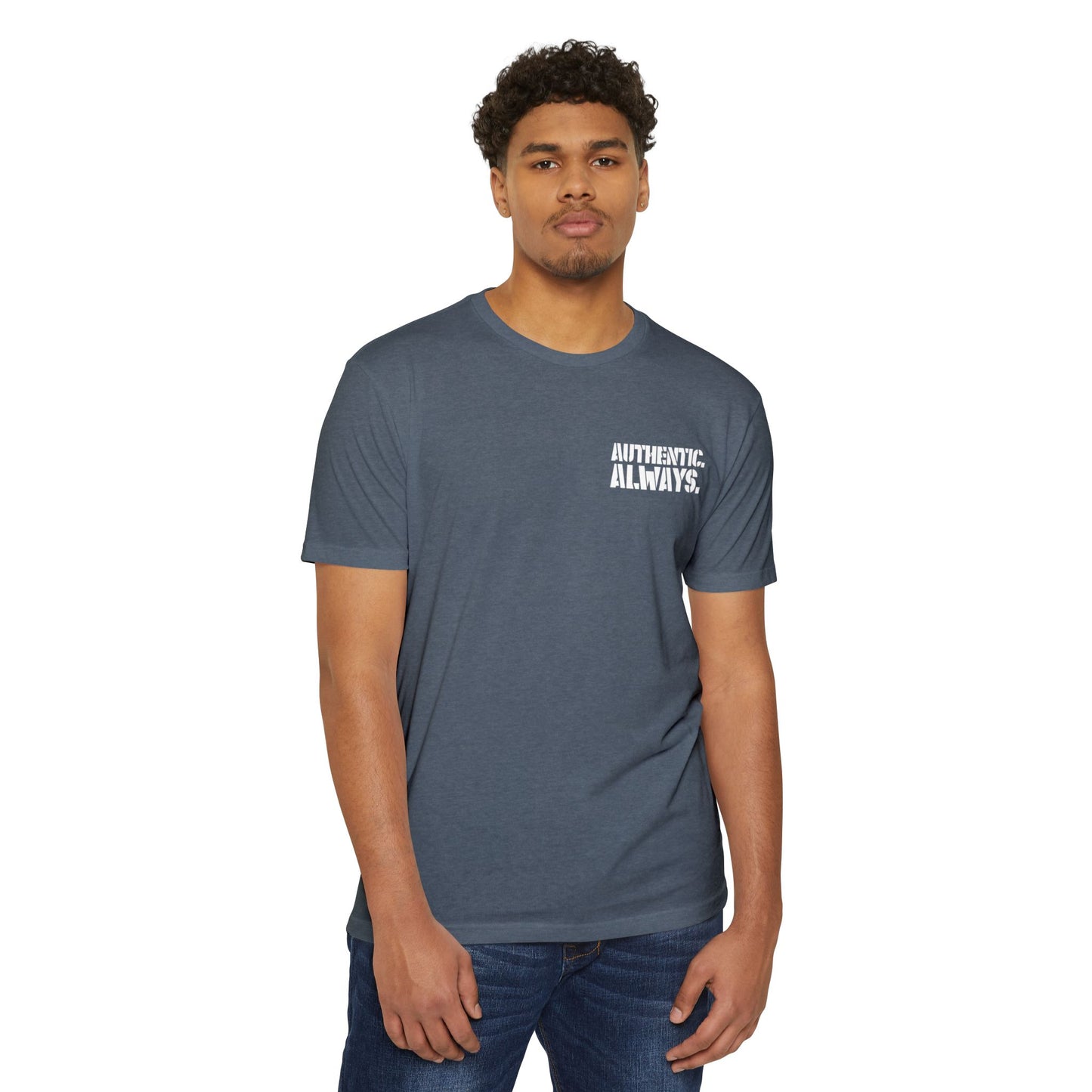 Authentic Always Unisex CVC Jersey T-shirt, Casual Tee, Graphic Shirt, Patriotic Top, Summer Outfit, Gift for Friends