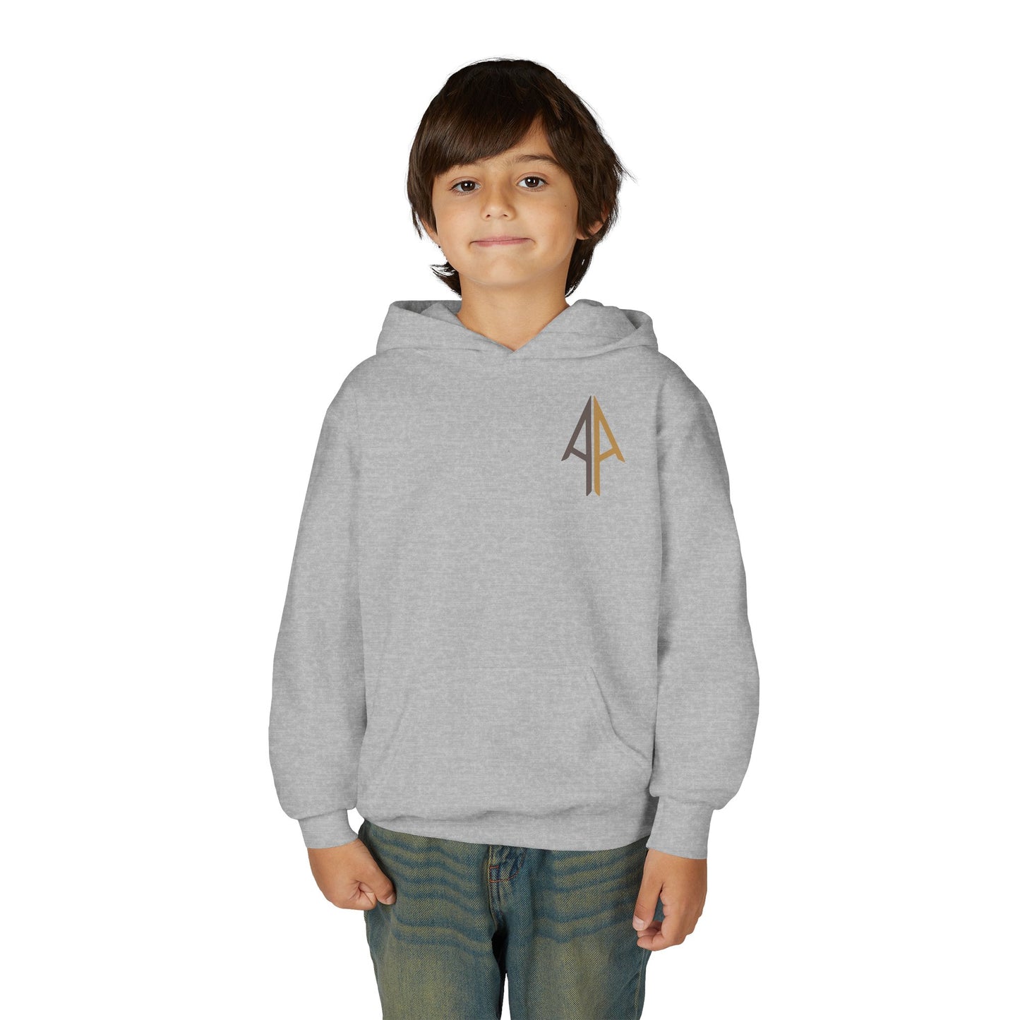 Kids Authentic. Always. Hoodie – Arrow Edition (Grey & Brown)