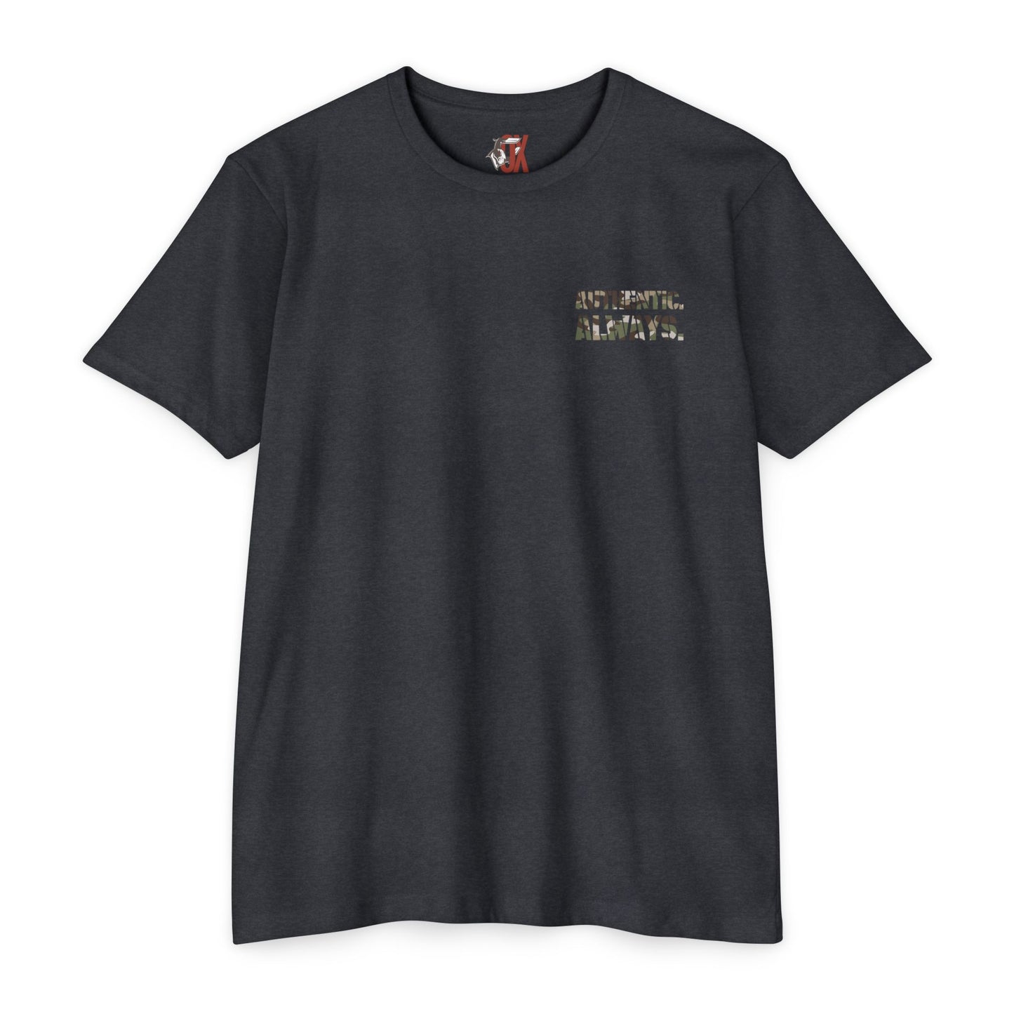 Camo Spear Tee — "Authentic Always" Graphic T-Shirt