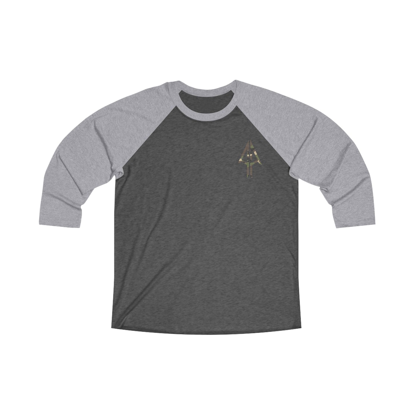Raglan Tee — Camo Adventure Graphic (A-1 Camp Logo)