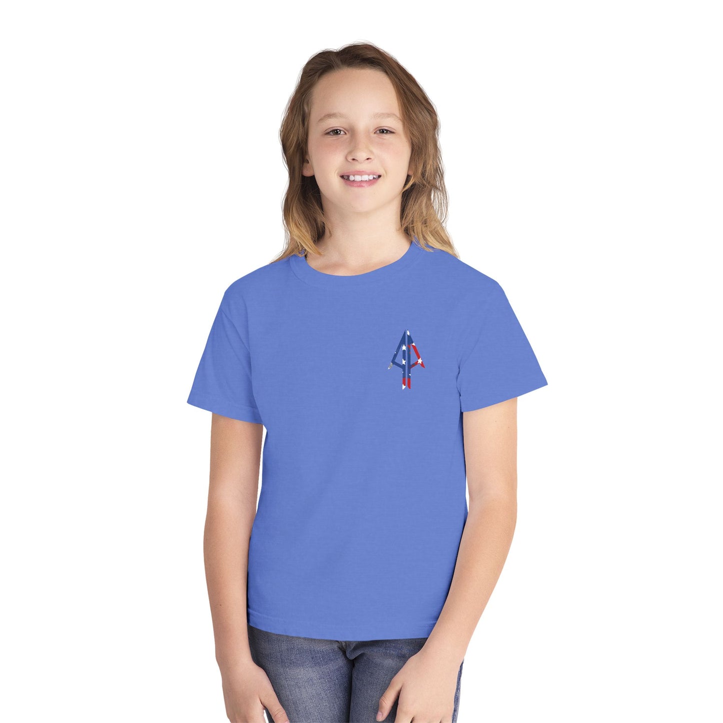 Youth Tee — Patriotic 'Authentic Ways' Arrow Graphic
