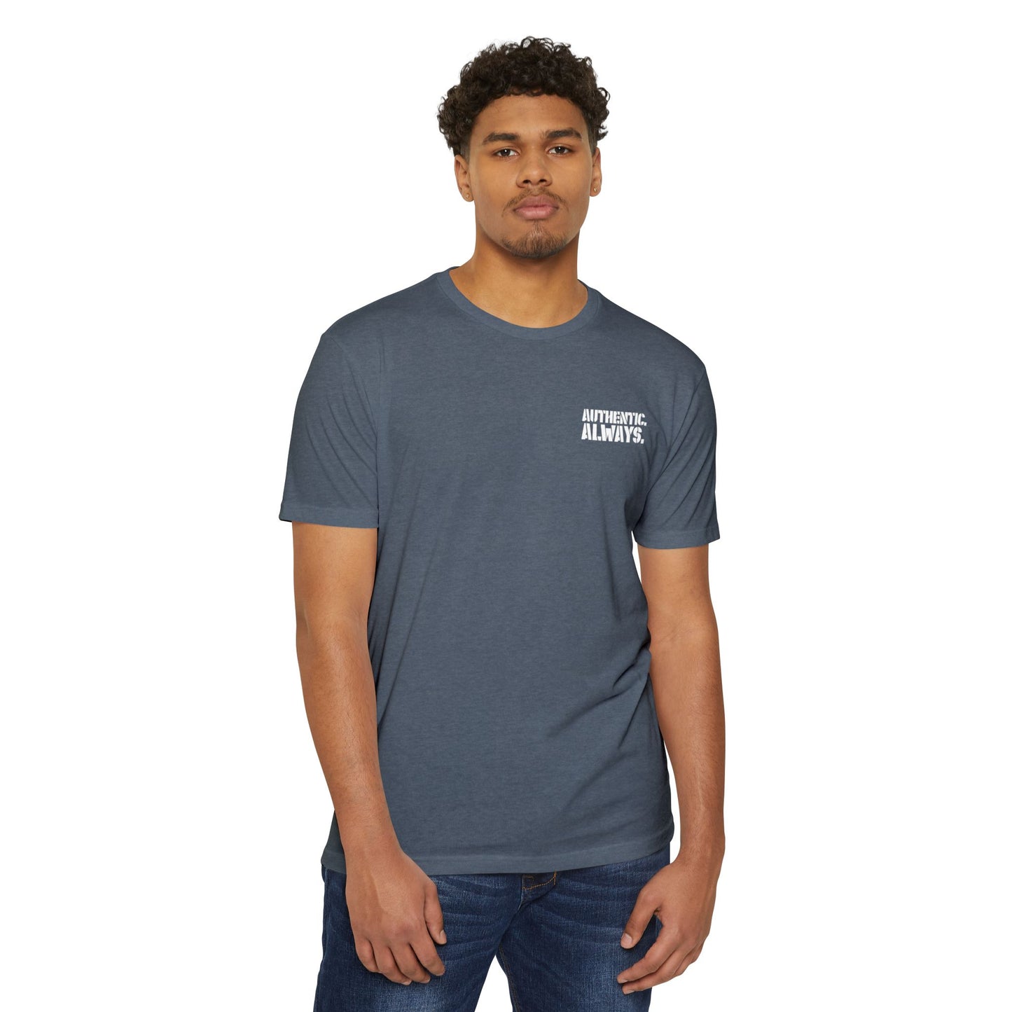 Authentic Always T-Shirt — American Flag Arrow Graphic Tee