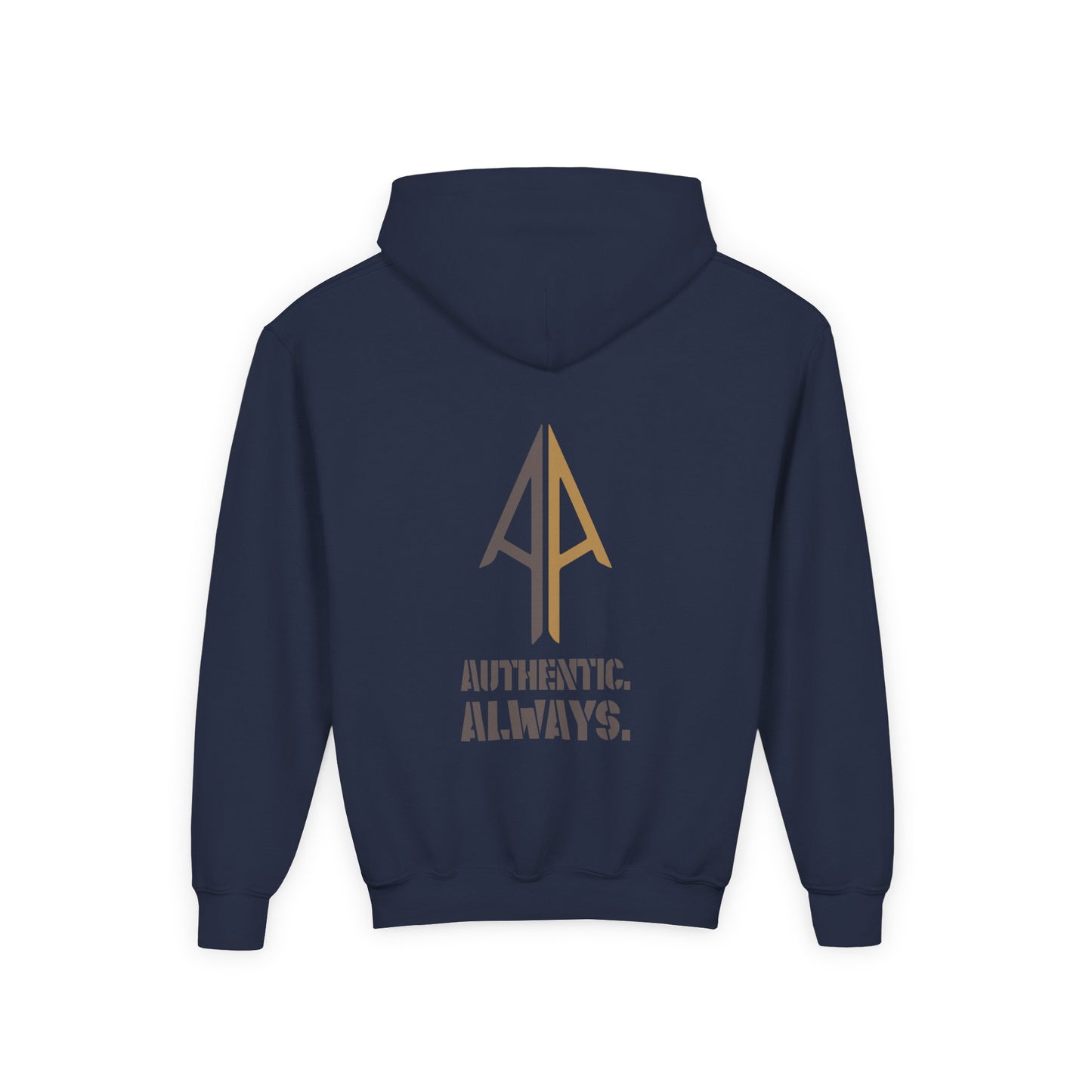 Kids Authentic. Always. Hoodie – Arrow Edition (Grey & Brown)
