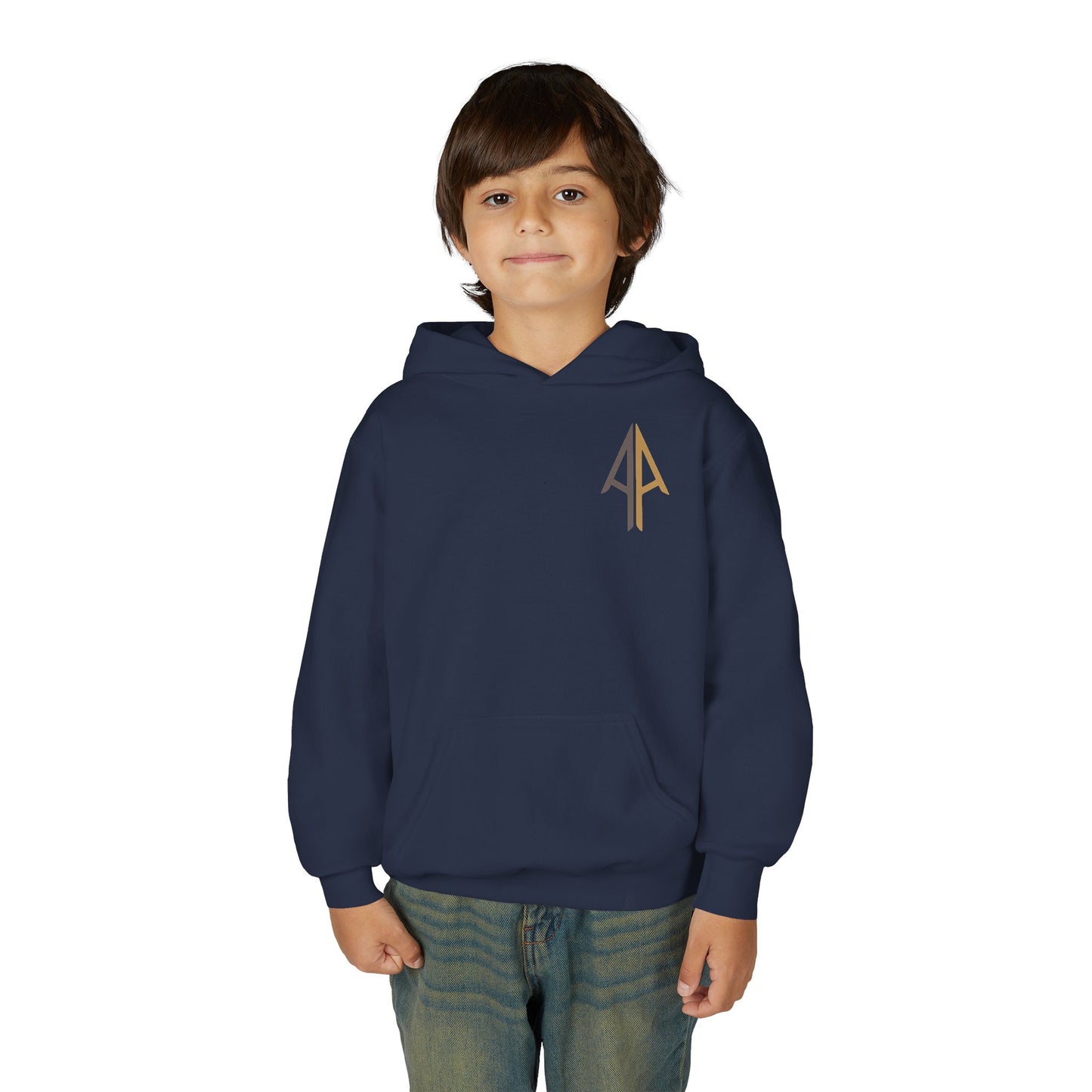Kids Authentic. Always. Hoodie – Arrow Edition (Grey & Brown)