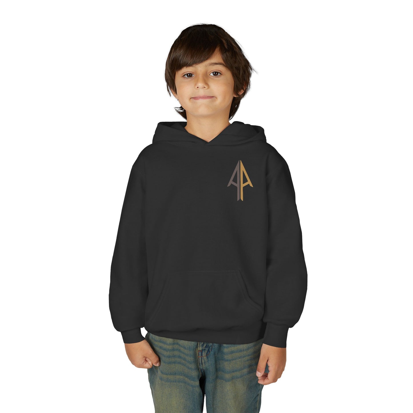Kids Authentic. Always. Hoodie – Arrow Edition (Grey & Brown)