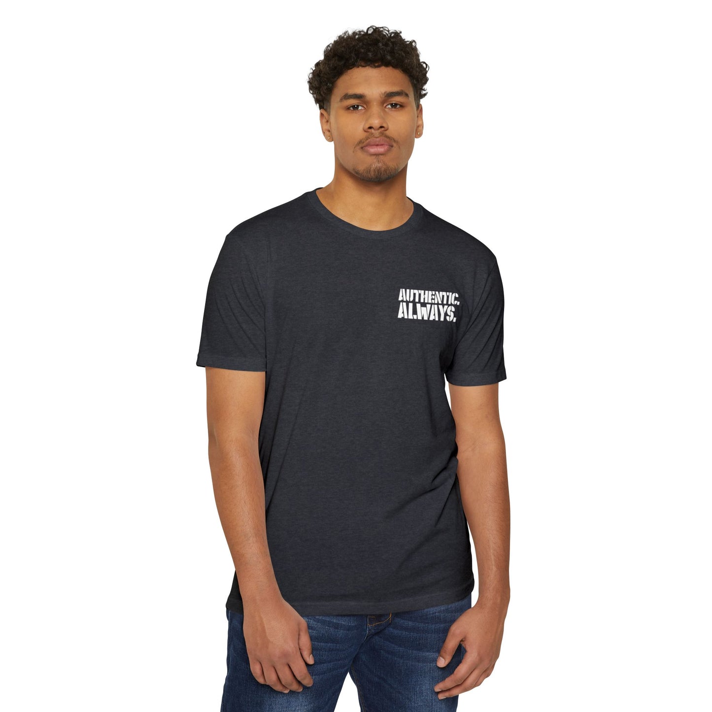 Authentic Always Unisex CVC Jersey T-shirt, Casual Tee, Graphic Shirt, Patriotic Top, Summer Outfit, Gift for Friends