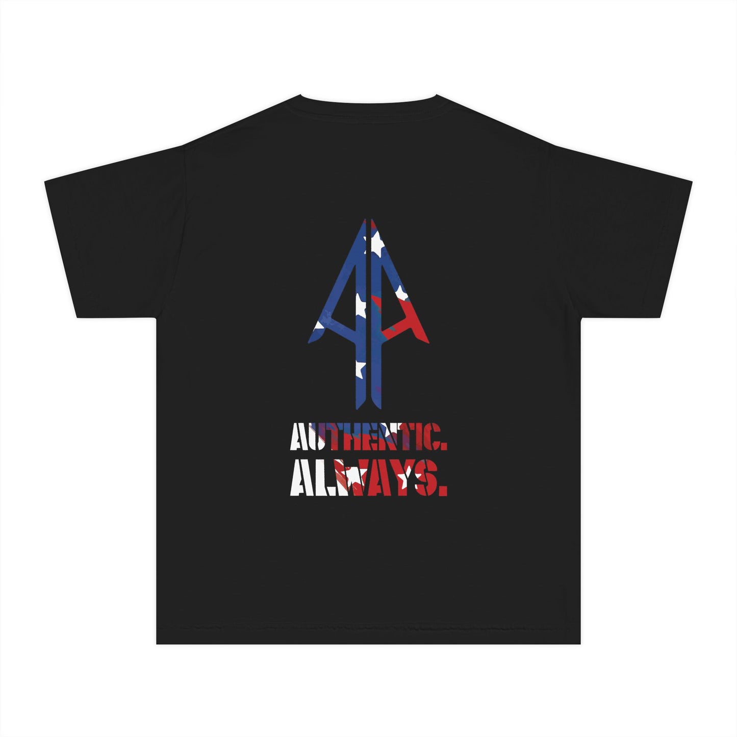 Youth Tee — Patriotic 'Authentic Ways' Arrow Graphic