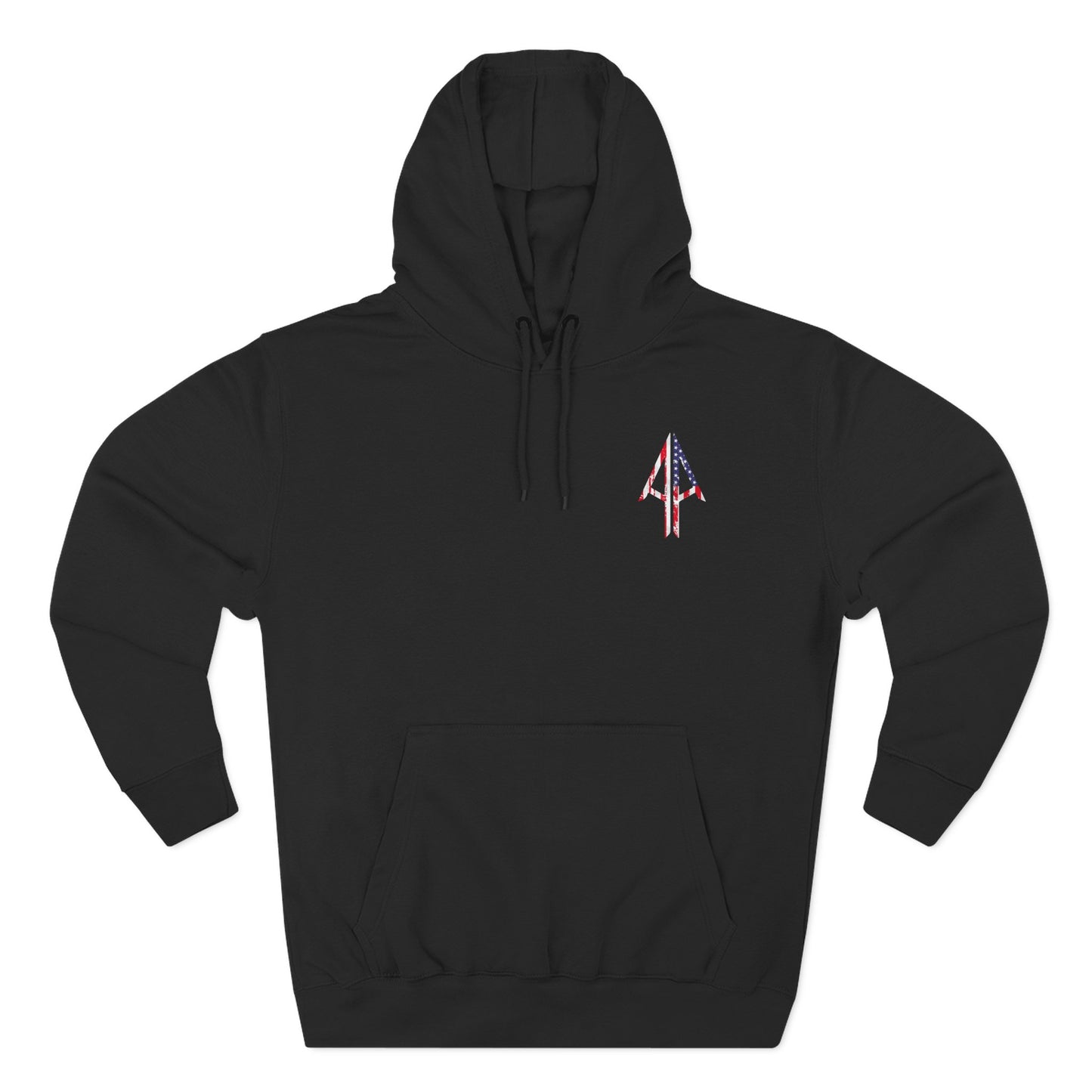 Authentic Always Hoodie — American Flag Arrow Fleece Pullover