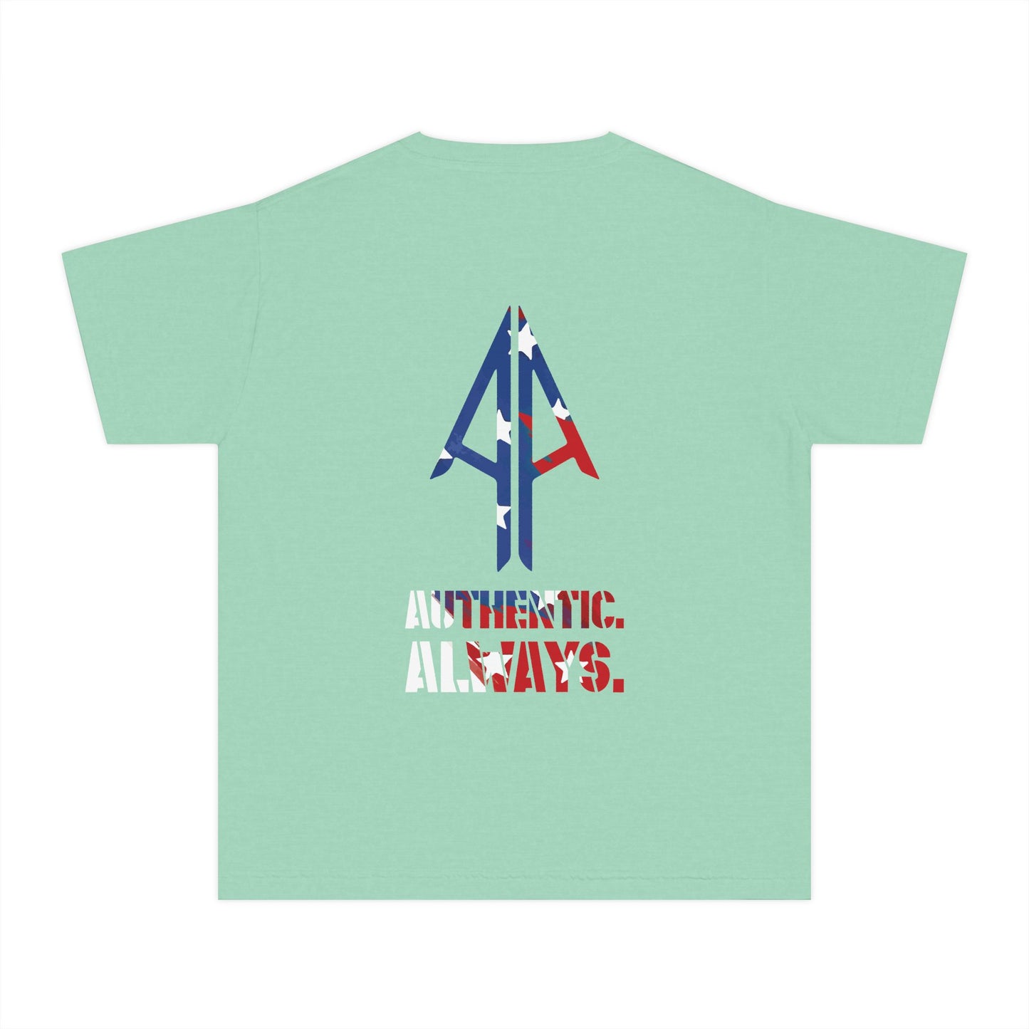 Youth Tee — Patriotic 'Authentic Ways' Arrow Graphic