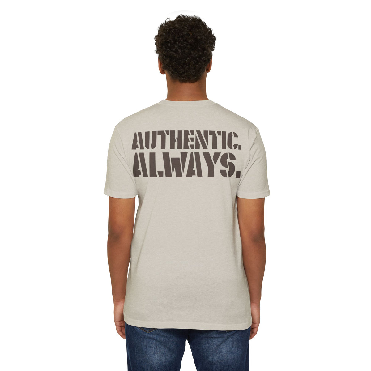 Unisex CVC Jersey Tee - Authentic Always, Casual Wear, Street Style, Unisex Fashion, Gift for Him or Her