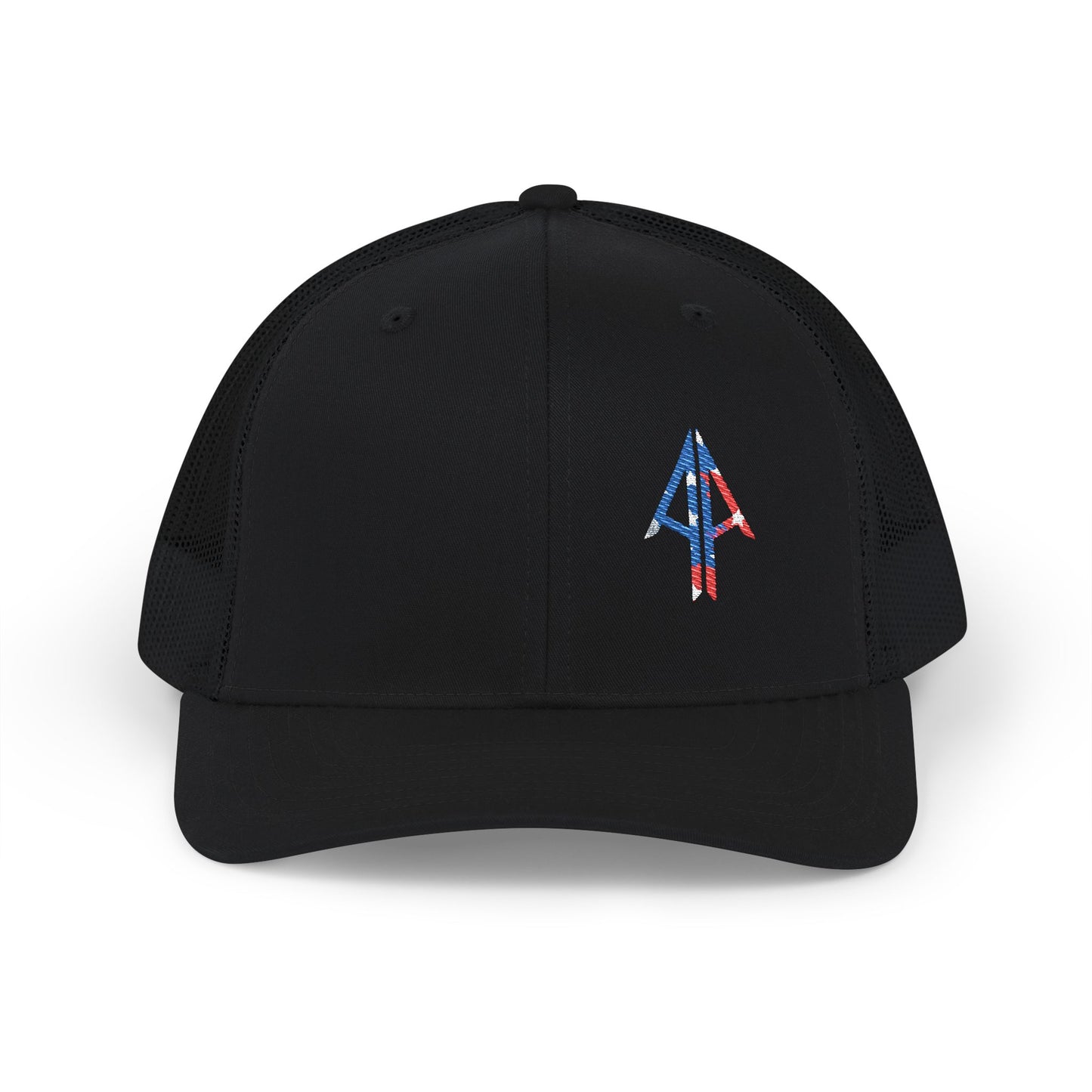American Arrow Trucker Hat — Patriotic Snapback Cap