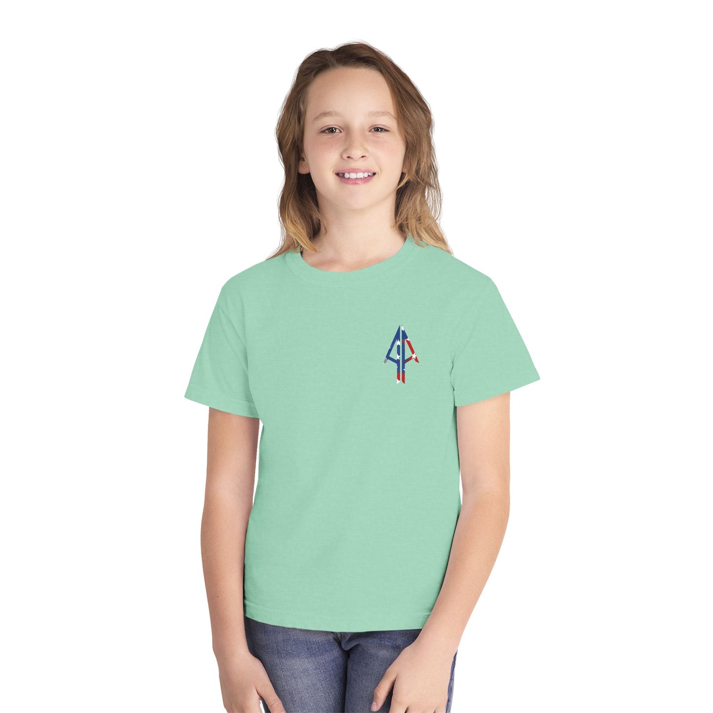 Youth Tee — Patriotic 'Authentic Ways' Arrow Graphic